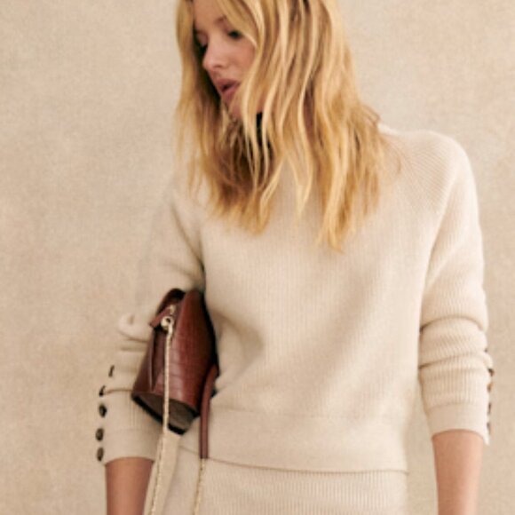 Sézane Sami Jumper EUC Cream Sweater - Picture 1 of 11